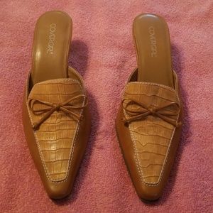 Tan shoes, slip on